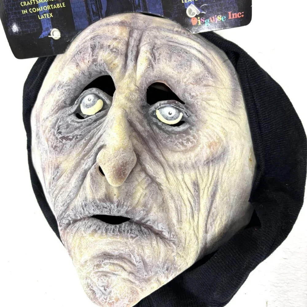Disguise Fright Asylum Hooded Zombie Halloween Monster Mask NOS – NWT